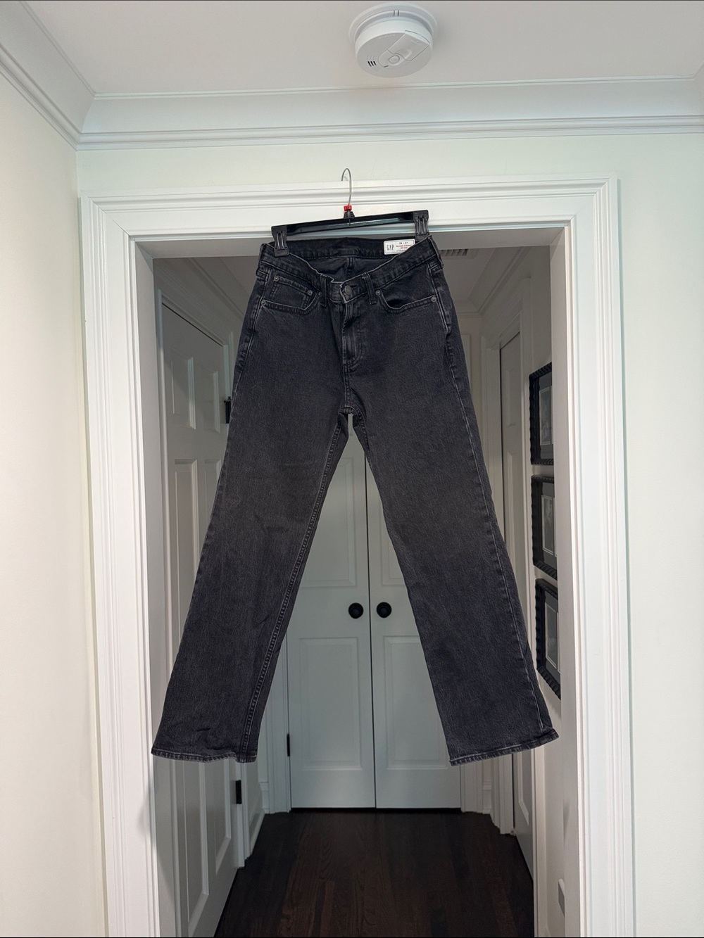 GAP Relaxed Straight Mid Rise Jeans — Charcoal Black